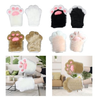 Katzenpfoten Handschuhe Handbekleidung Verkleiden Cosplay Kostüm Zubehör für Frauen Fäustlinge