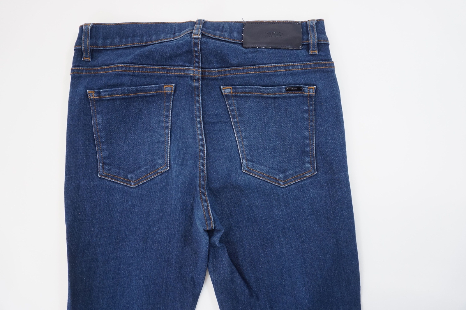 HUGO BOSS Red Women's Jeans Ginas W27 L34 27/34 Blue Dark Blue Flares F2274 image 6