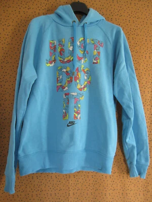 Sweat Nike à capuche Sportswear Bleu Just Do It 90'S vintage Shirt tracksuit - M - Photo 1/4
