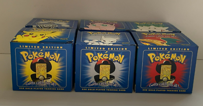 VINTAGE 1999 BURGER KING POKEMON BALLS w/ 23 Karat Gold Plated Cards SET OF  6 | eBay