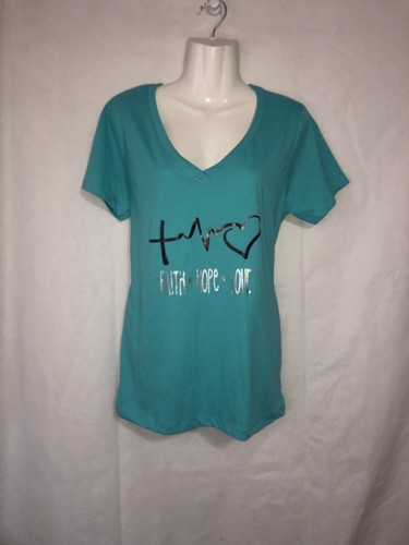 Faith Hope Love Woman's T Shirt V-neck 