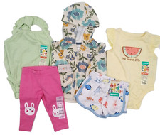 Garanimals/Carters Casual Babygirl Assorted Tops  Bottoms Sets SZ 0-3mo Lot 5