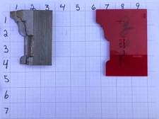 5/16 Corrugated High Speed Steel Molding Knives -Base Cap Profile