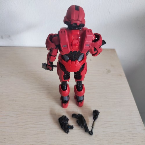 HALO 7" The Spartan Collection Red Spartan MK VII Action Figure +5pcs Weapons - Picture 6 of 7