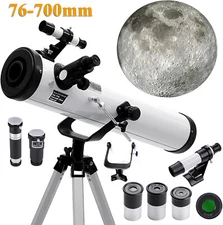 Newtonian Reflector Telescope Astronomical 76700mm 525X for Adult/Kid Beginner