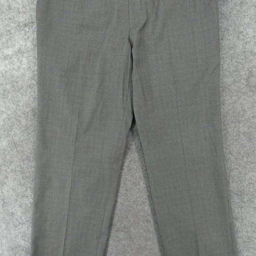 Ralph Lauren Pants Mens 34x30 Fit Flat Front Dress Slacks Gray Plaid - Picture 4 of 16