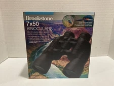 Brookstone 7 x 50 Binoculars w/Carrying Case and Neck Strap NEW FACTORY SEALED