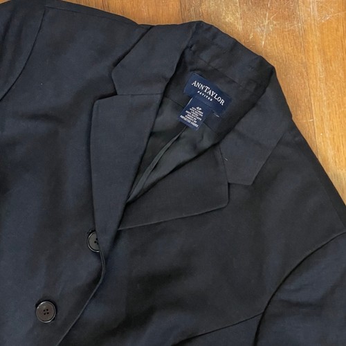 Vintage Black Linen/Rayon Blazer Womens Size Small 1990s Sport Coat Suit Jacket - Picture 3 of 6