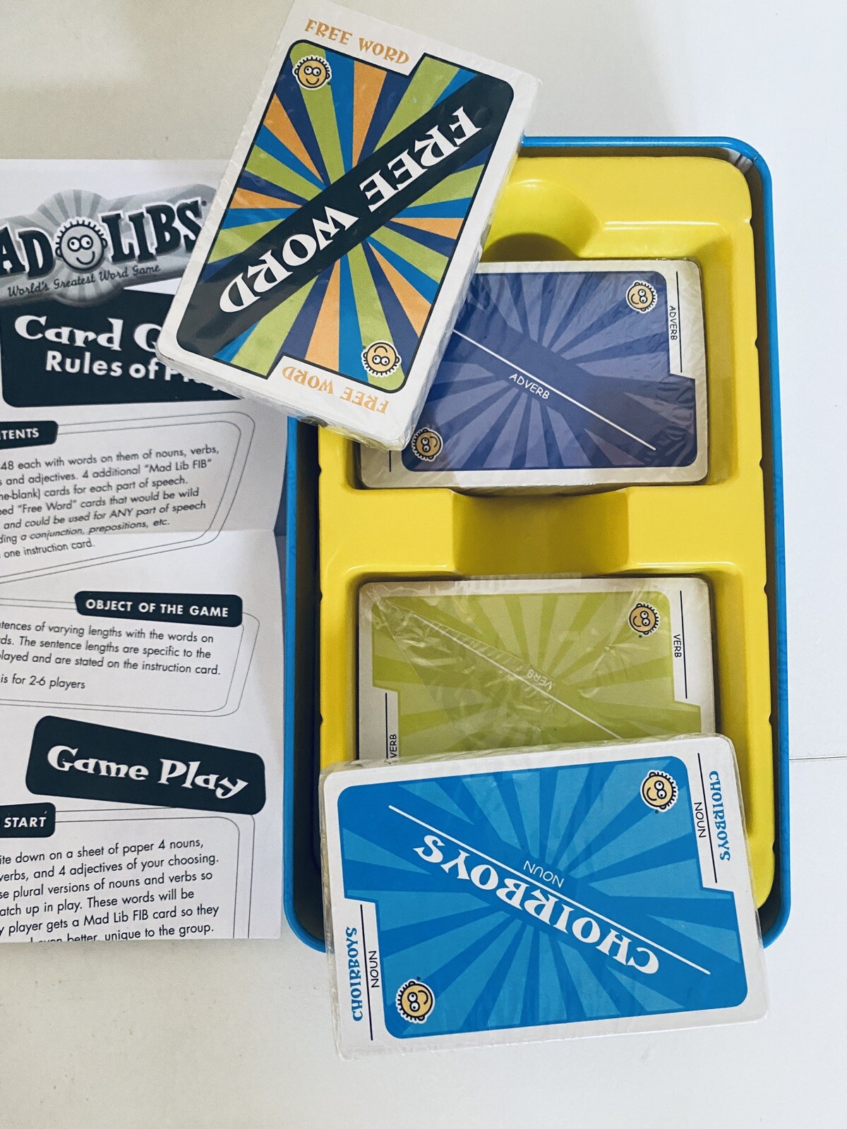 NEW Mad Libs Card Game Collector Tin World's Greatest Word Card Game