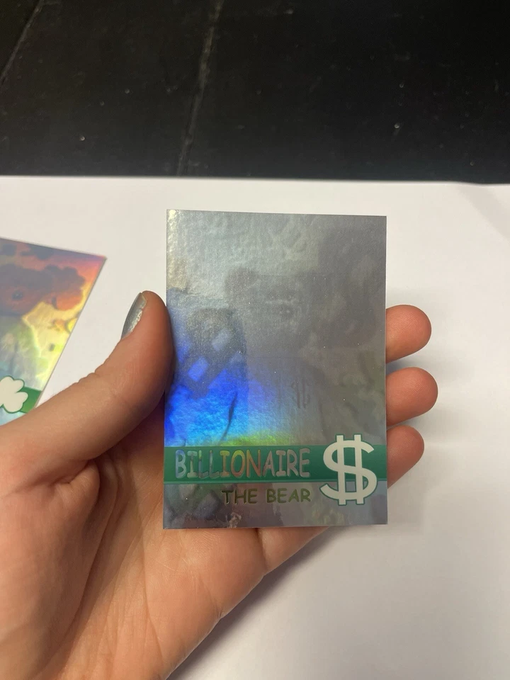 TY Beanie Babies Trading CARD Rare Billionaire Bear N Erin.. Blue And Green - Image 2 of 4