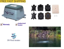 NEW HI-BLOW HP-100 LINEAR PUMP POND AERATION SEPTIC AERATOR 5.2fm + REBUILD KIT!