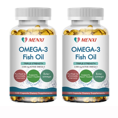 120 Pills Omega 3 Fish Oil Capsules Triple Strength EPA & DHA Highest Potency - Picture 10 of 11