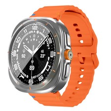 For Samsung Galaxy Watch 7/6 40mm 44mm Upgraded To Ultra Case  Silicone Band