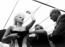 A Marilyn Monroe AdjunstingThe Dress Black And White 8x10 Photo Print