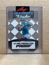 Logan Evans 2024 Leaf Metal Baseball 1/1 Pre Production Proof