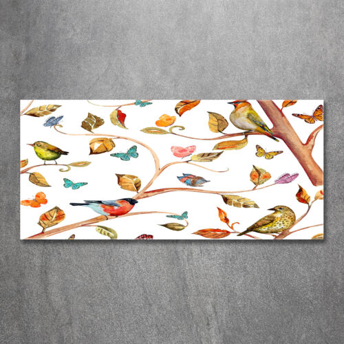 Glas-Bild Wandbilder Druck auf Glas 120x60 Deko Tiere Vögel Schmetterlinge - Bild 1 von 6