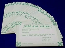 Vintage DUMB-BELL LETTERS Postcard Unposted by Juliet Lowell  Buy 2+ & save!