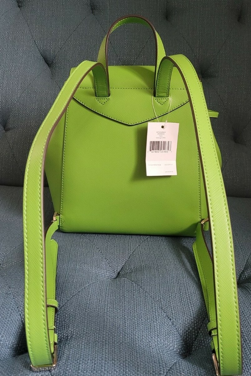 Kate Spade Saffiano Leather Lizzie Medium Flap Backpack n Turaco Green - EUC! Kate Spade Saffiano Leather Lizzie Medium Flap Backpack  main image 3