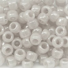 Pony Beads White Nightglow Large Hole Beads Made in USA