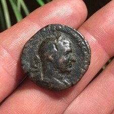 RARE UNLISTED Ancient Roman AE As TREBONIANUS GALLUS 251-253AD TEMPLE 10.51g