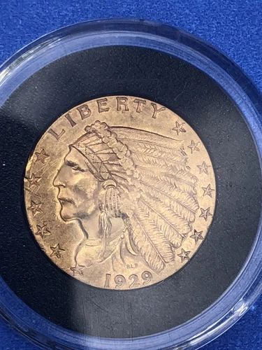 1929 $2.5 indian head gold