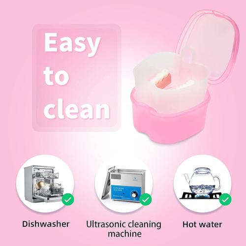 Dental Orthodontic Retainer Container Cleaning Case,Denture Bath Box Case Cup Ho - Picture 8 of 12