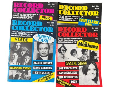 Record Collector. X 4 magazines. 1984.No s 56, 57, 58 And 59. Complete. Vintage.