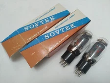 new 2x 2A3 SOVTEK single plate NOS NIB high efficiency value tubes triode amplifier