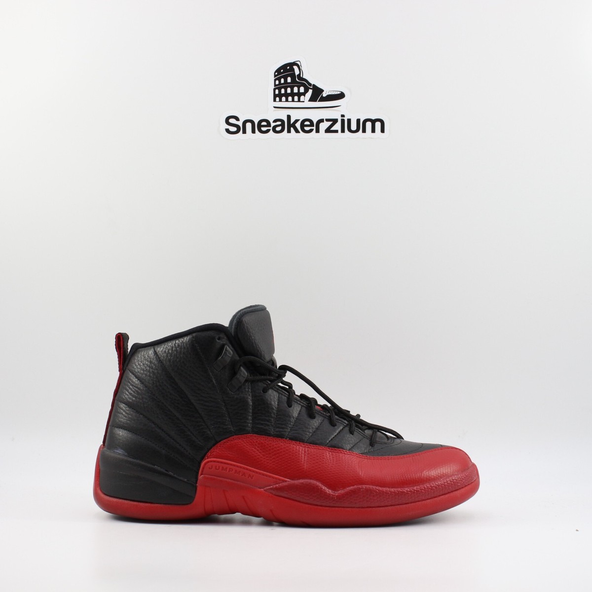 Air Jordan 12 Retro Flu Game 2016 Black Red 130690-002 Men's Size