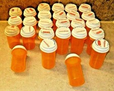 Lot of 26 Empty Plastic Containers With Lids For Crafts, Small Items, etc.