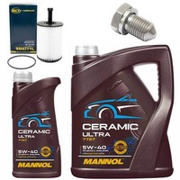 MotoröL Filter Set Mannol 5W-40 6 Liter + Schraube FüR Audi Seat Skoda Vw Passat