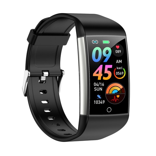 Kuzney TK76 Bluetooth Smartwatch Pulse Massage ECG Monitor Fitness Tracker Black - 第 1/14 張圖片