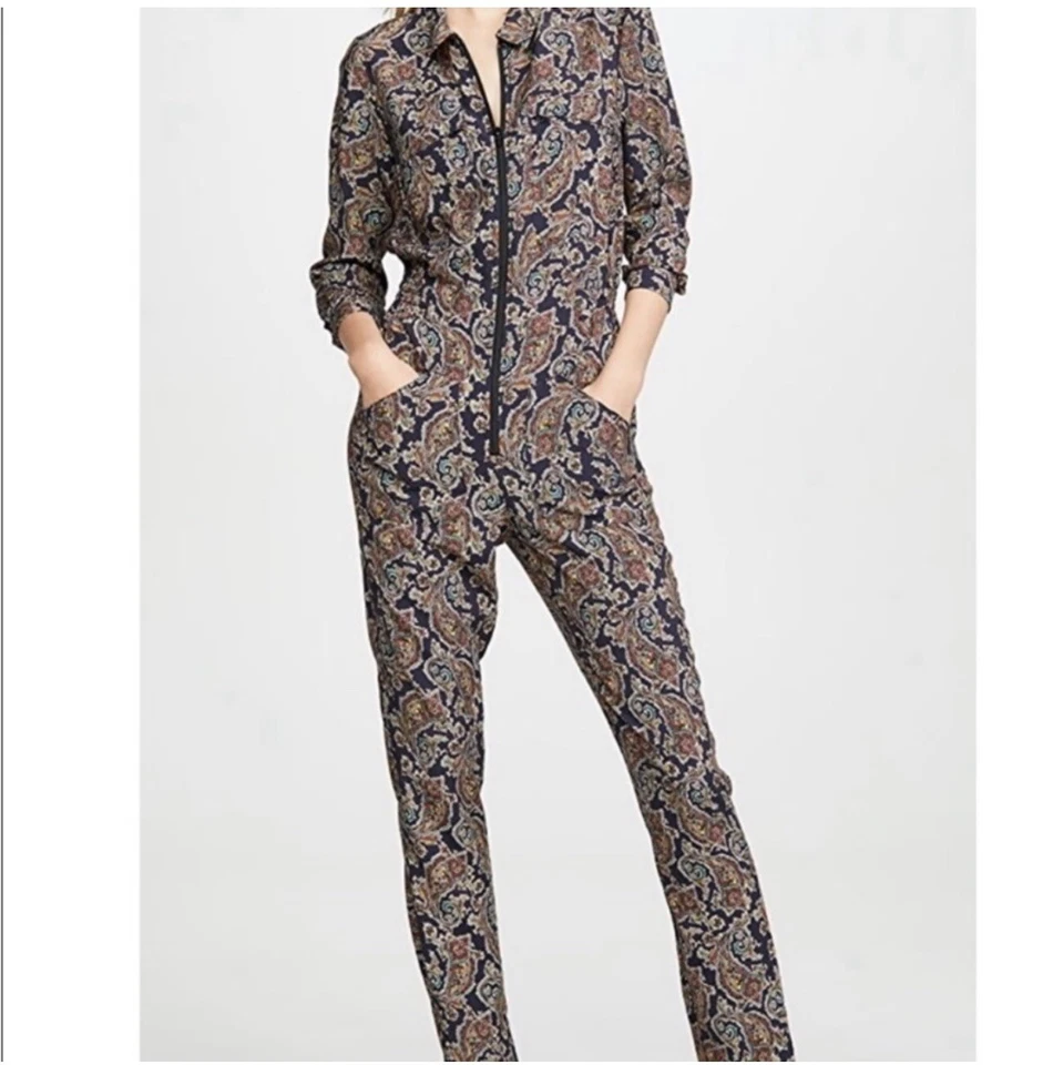 Mono múltiple para mujer Ba&sh talla S-6 cachemir floral manga larga cremallera frontal Foto 2 de 4