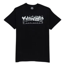 Thrasher Magazine X Anti Hero PIGEON MAG Skateboard T Shirt BLACK