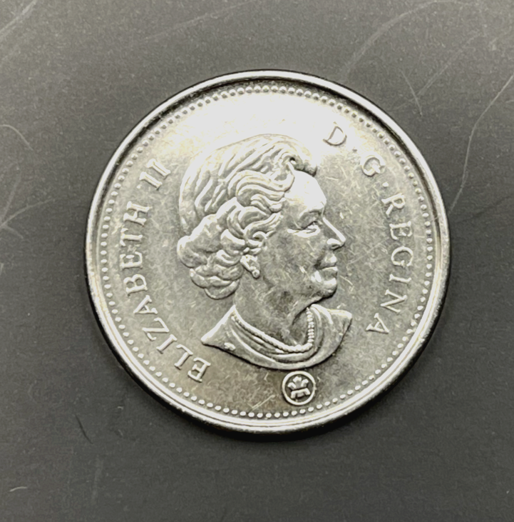2007 Canadian Canada 5 Cent Piece Queen Elizabeth II D G Regina