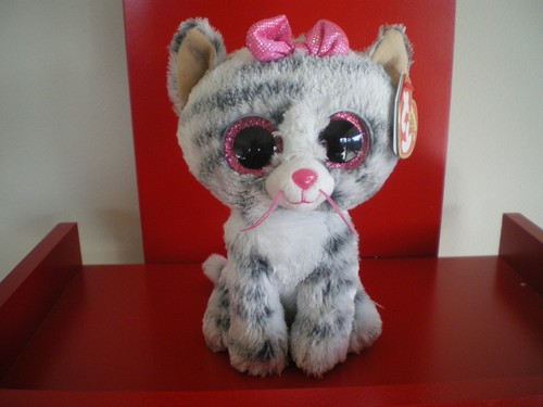 Ty Beanie Boos KIKI the 6 inch grey cat 