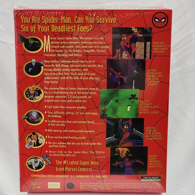 Spider-Man The Sinister Six Box Set Arcade Game PC CD-ROM