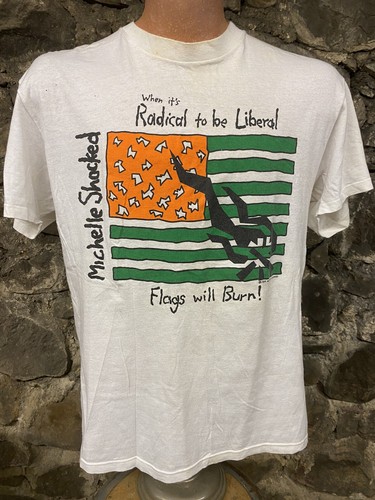 罕见michelle Shocked Radical Liberal Concert T 恤带衬衫80 年代 Ebay