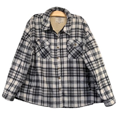 Sage Women's Button-Up Sherpa Lined Fleece Shirt Jacket XXL