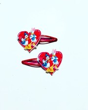 Handmade Hair Bows - Disney - Mickey and Friends - Donald  Daisy  1 Hair Clips