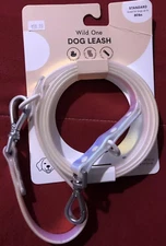 Wild One Adjustable Dog Leash White Solar Holographic BRAND NEW RETAIL
