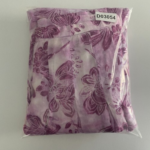 J. Jill Purple Floral A-Line Linen Maxi Skirt Size 4P Cotton Lined Side Zip - Picture 11 of 11