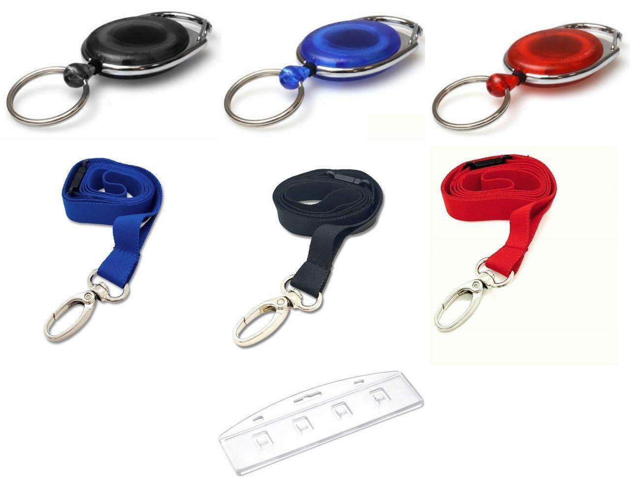 ID Neck Strap 15mm Lanyard Heavy Duty, Retractable YoYo Reel & Swipe