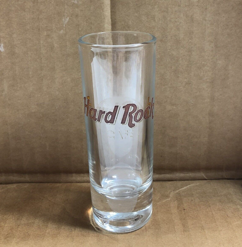 Hard Rock Cafe Shot Glass Brown Logo 4" Tall No Destination Collectible bar item - Bild 2 von 8