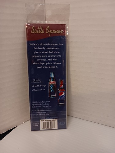 Pepsi Magnetic Bottle Opener Factory Sealed Metal Bottle Shape Cooler Fridge - Picture 6 of 6