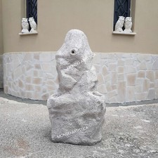 FONTANA A COLONNA COLONNINA DA GIARDINO  PER  ESTERNO  IN CEMENTO PIETRA H 94 CM