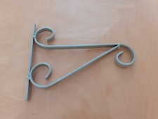 2x FORTE Staffe per cesto/alimentatore per appendere fatte a mano 7 1/2" NUOVE con rivestimento grigio.