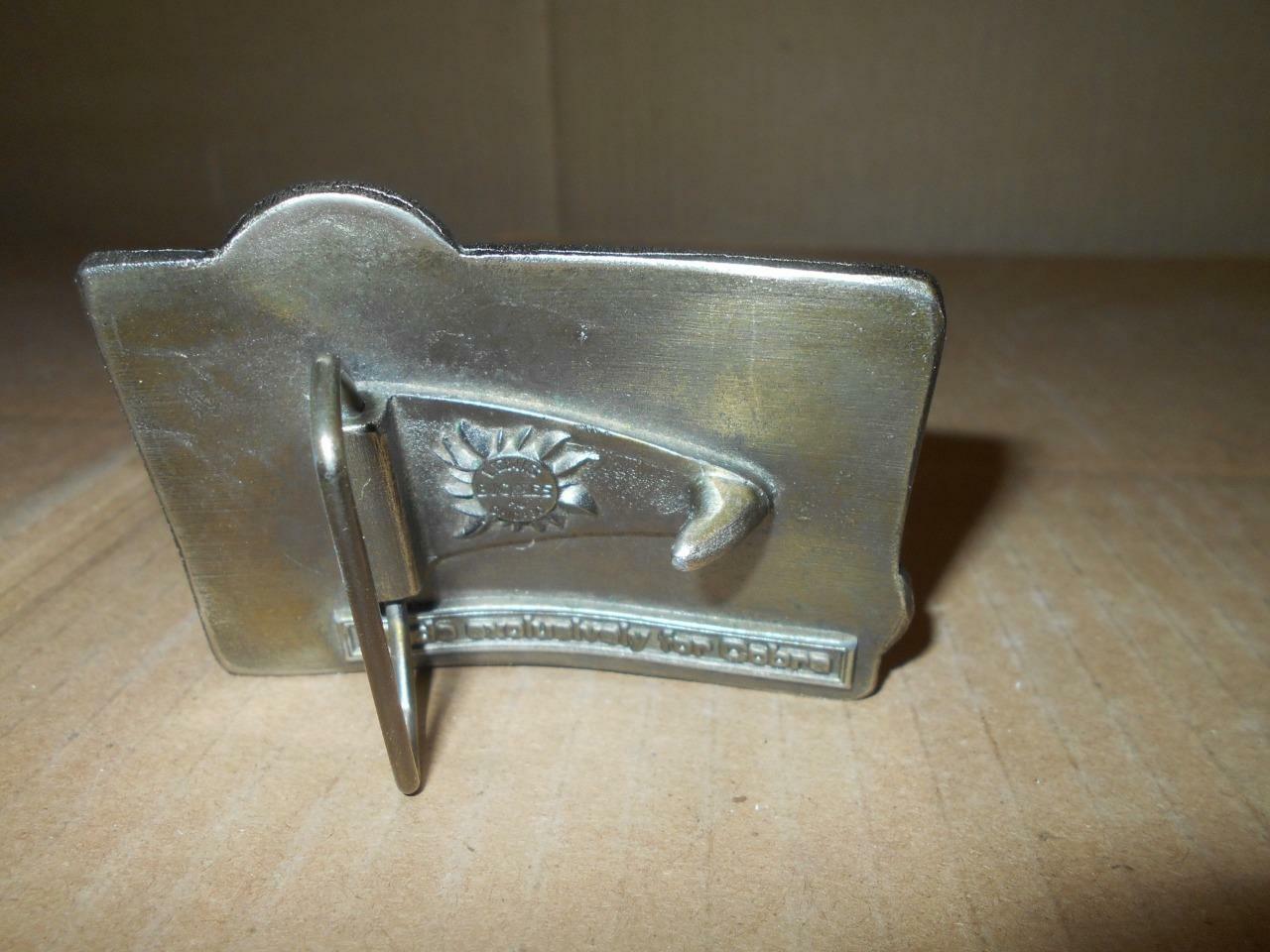 COBRA CB Radios / Brass Belt Buckle By Lewis Belt Buckle Chicago eBay