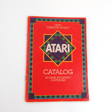 Atari 1981 Red Video Computer System Catalog 45 Game Program Cartridges