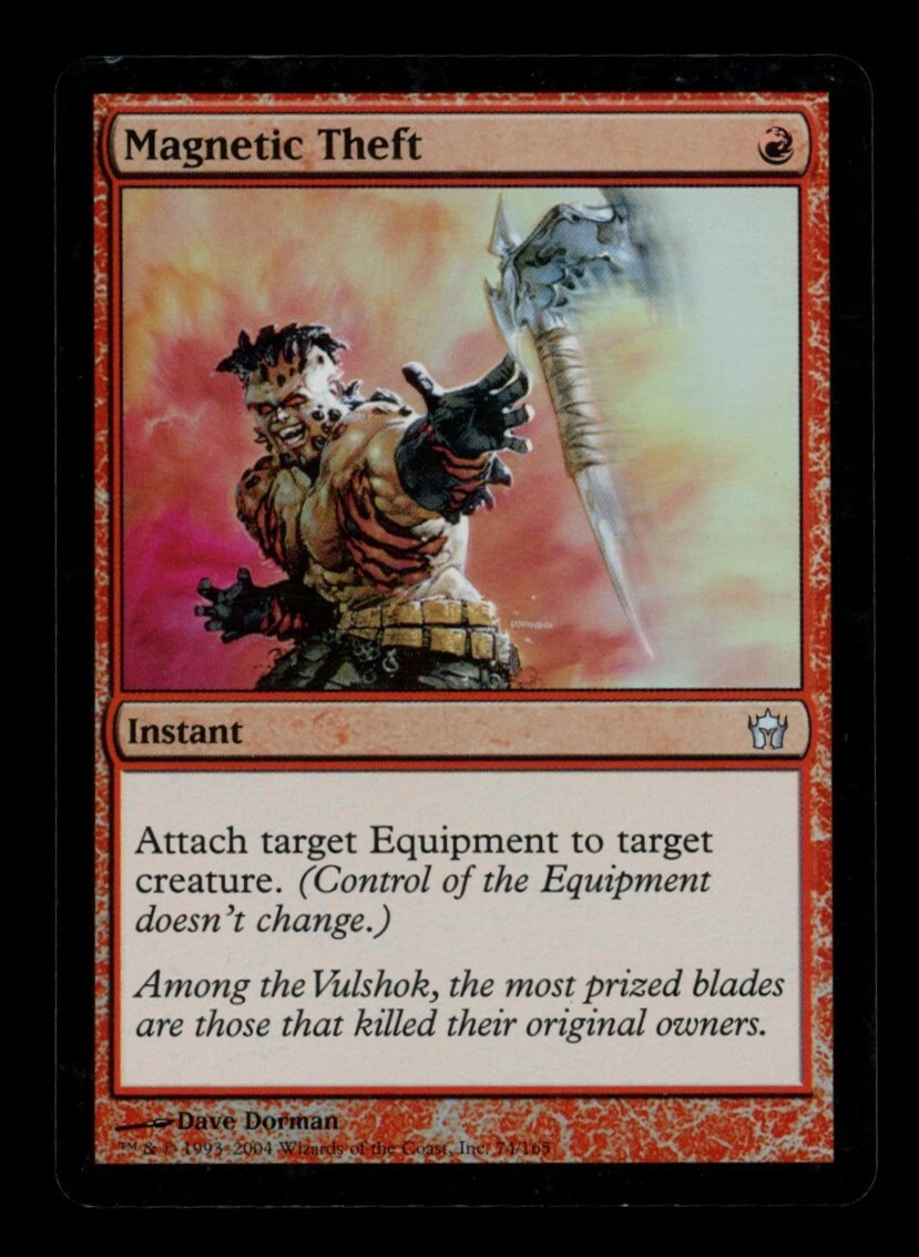 MTG Fifth Dawn Magnetic Theft #74 Foil Uncommon LP/NM Red Instant P1R7